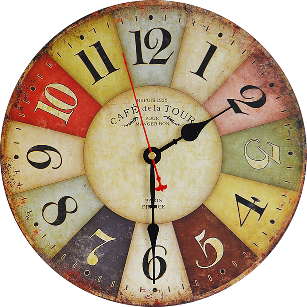 Large Colourful Wall Clock