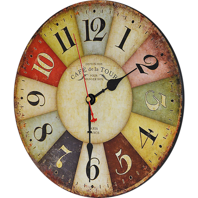 Large Colourful Wall Clock