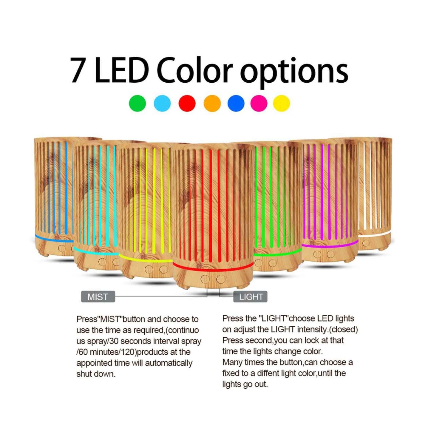 Essential Oil Aroma Diffuser - 200ml