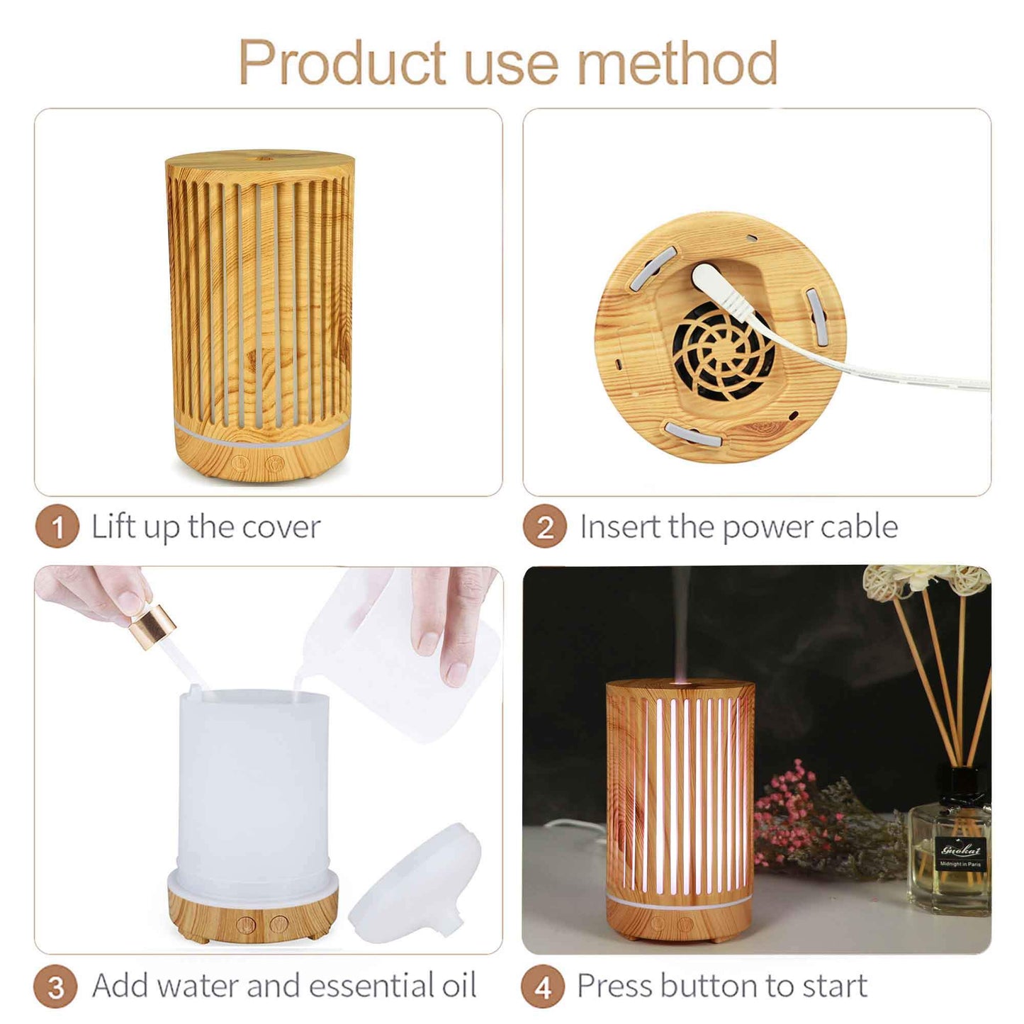 Essential Oil Aroma Diffuser - 200ml