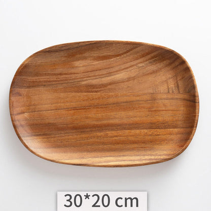 Acacia Wooden Tray Cake Tray Wooden Irregular Dinner Plate Homestay