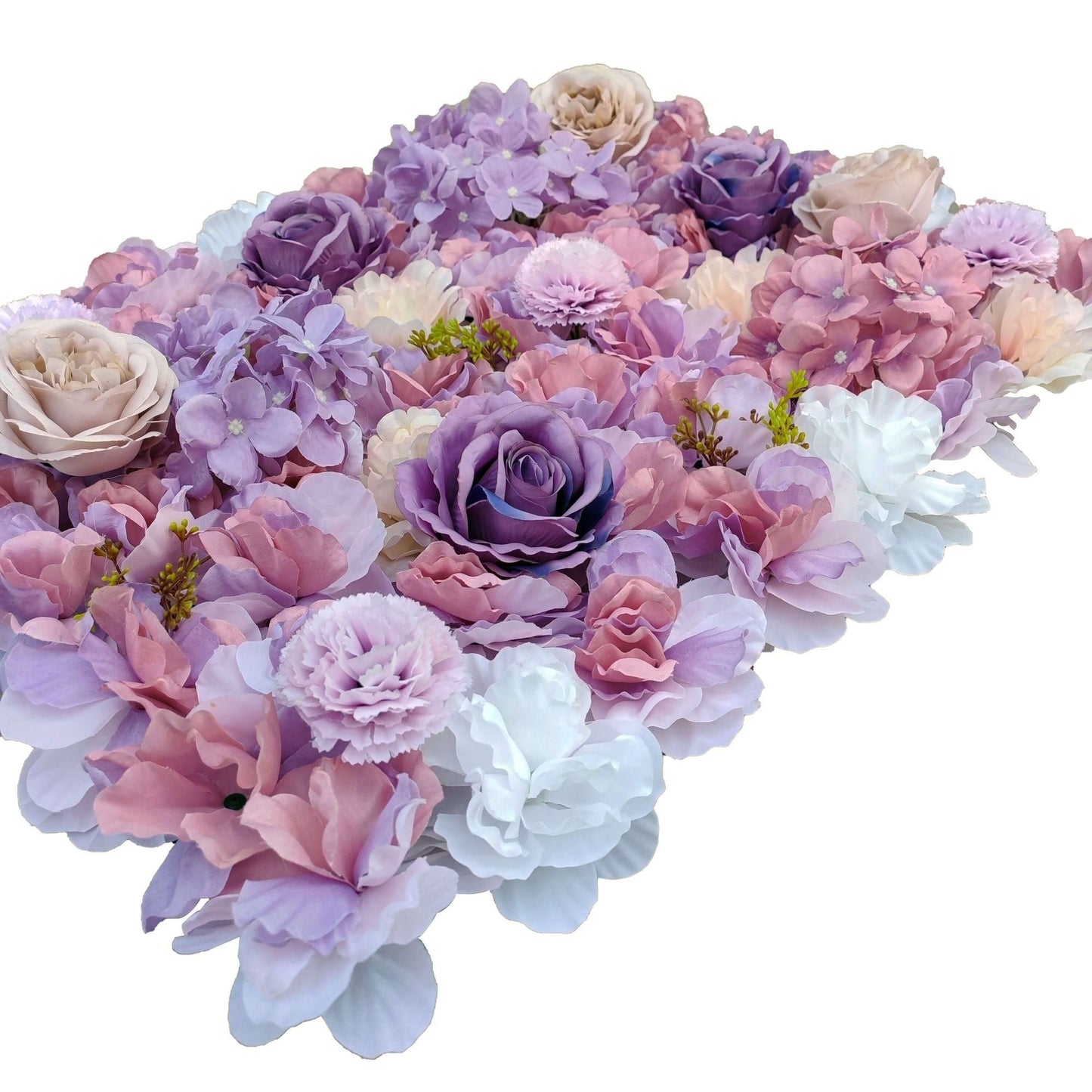 Artificial Flower Wall Backdrop Panel 40cm X 60cm Mixed Pink & White