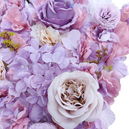 Artificial Flower Wall Backdrop Panel 40cm X 60cm Mixed Pink & White