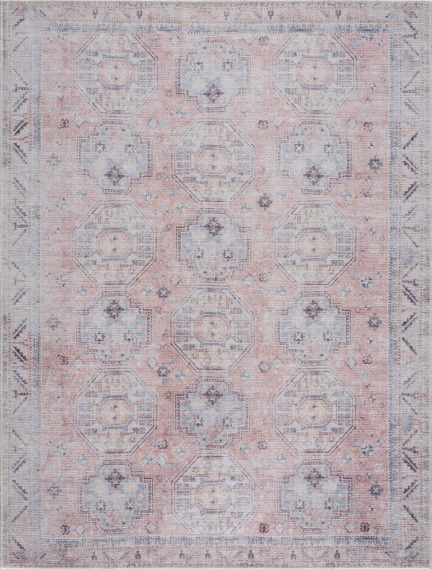 Morcott Washable Peach Area Rug