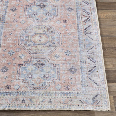 Morcott Washable Peach Area Rug