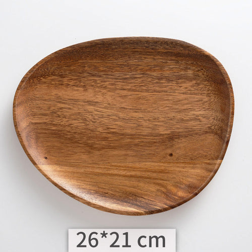 Acacia Wooden Tray Cake Tray Wooden Irregular Dinner Plate Homestay