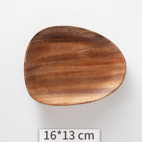 Acacia Wooden Tray Cake Tray Wooden Irregular Dinner Plate Homestay