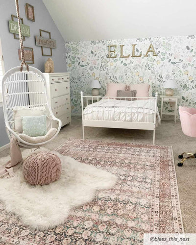 Rustic Charm Washable Area Rug - Maligaya Design