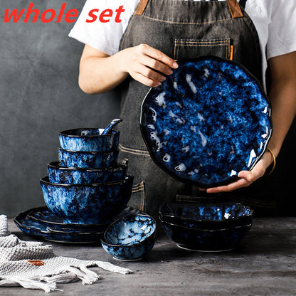 Blue Enchantress Tableware Set High-End Restaurant Plate Hotel
