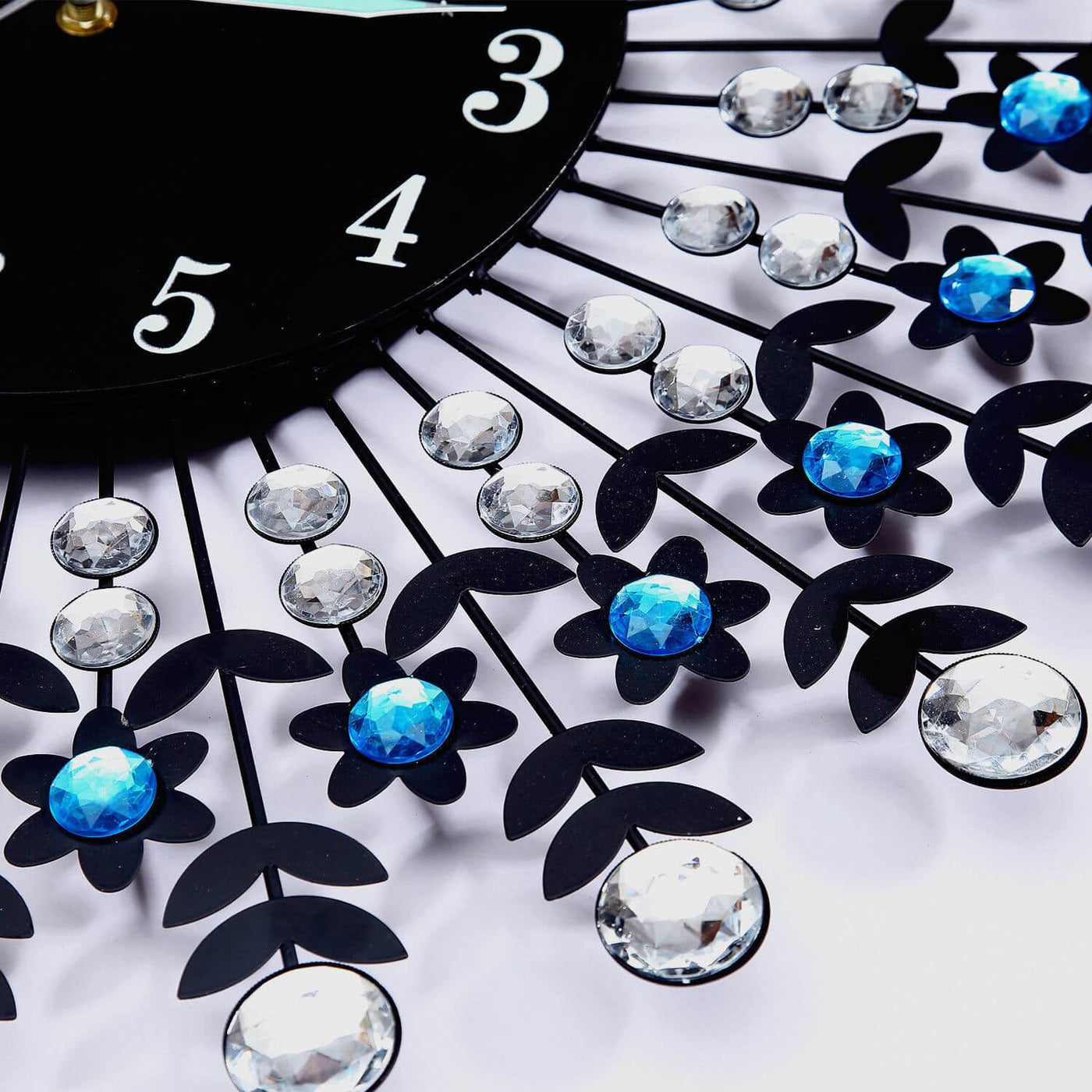 Large Modern 3D Crystal Wall Clock
