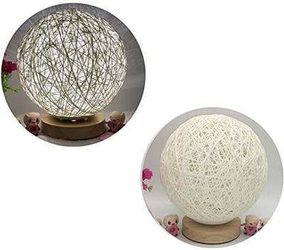 Wood Decorative Bedside Moon Lamp USB Charger