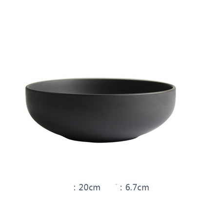Nordic Ceramic Rice Bowl Steak Plate Deep  Household Tableware Dish