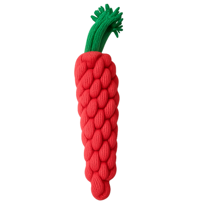 Braided Carrot Dog Toy – Durable Chew & Tug