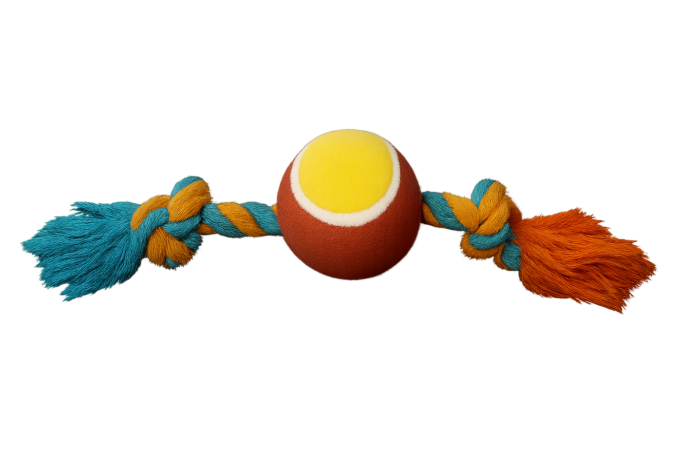 Rope Dog Toy with Tennis Ball – Durable Tug & Chew