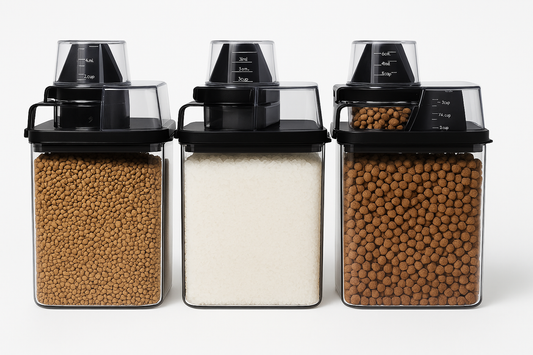 3-Piece Measuring Lid Storage Container Set – Airtight Dry Food