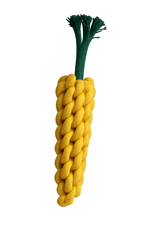 Braided Carrot Dog Toy – Durable Chew & Tug