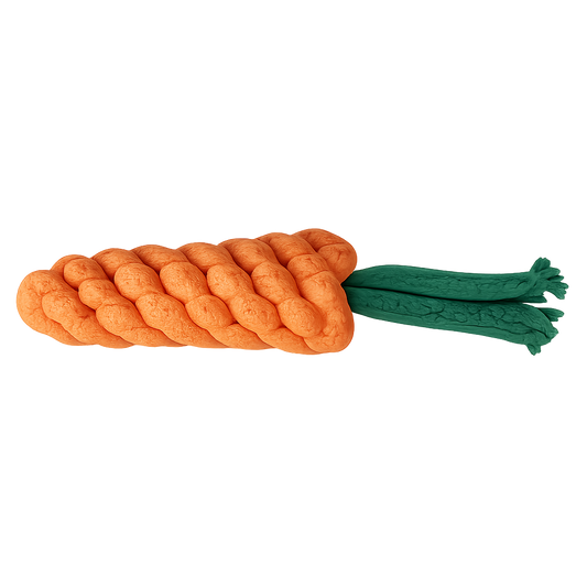 Braided Carrot Dog Toy – Durable Chew & Tug