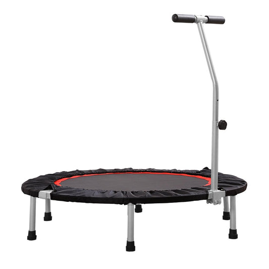 40"" Fitness Trampoline Foldable Mini Rebounder Handrail Cardio