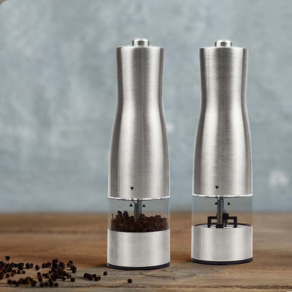 Stainless Steel Electric Salt Pepper Grinder Set