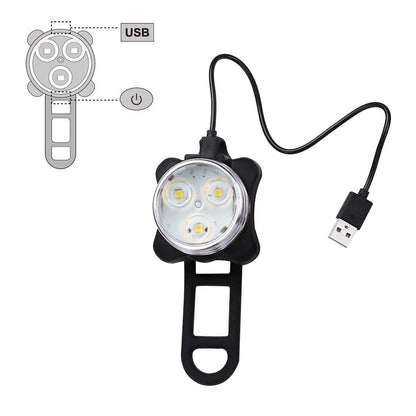Waterproof Bicycle Bike Lights Front Rear Tail Light Lamp USB