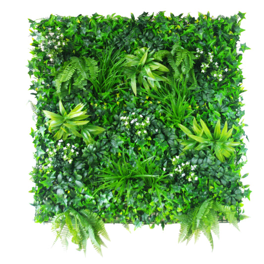 White Flowering Boxwood Artificial Vertical Garden Panel 25cm x 25cm