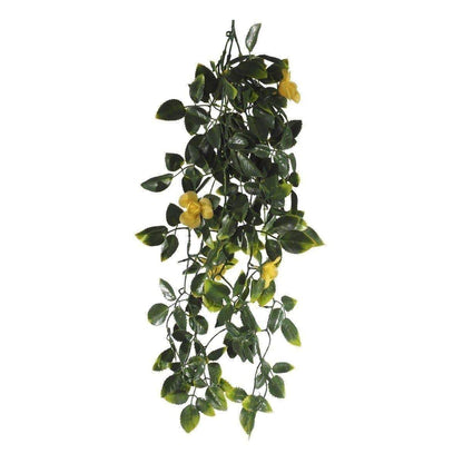 UV Resistant Hanging Artificial Yellow Flowering Mixed Foliage 60cm